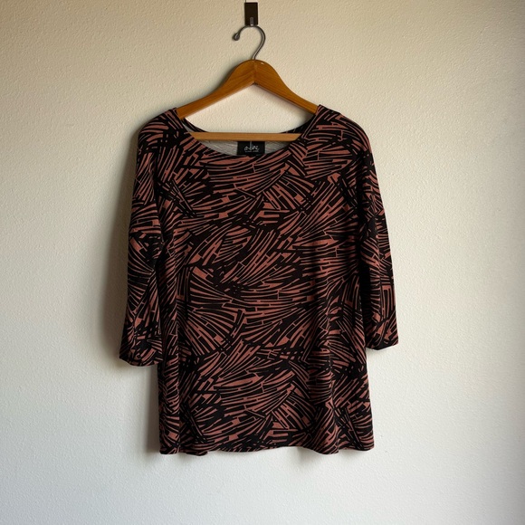 A-line Hawaii Made women's blouse size medium brown and black - Picture 1 of 4